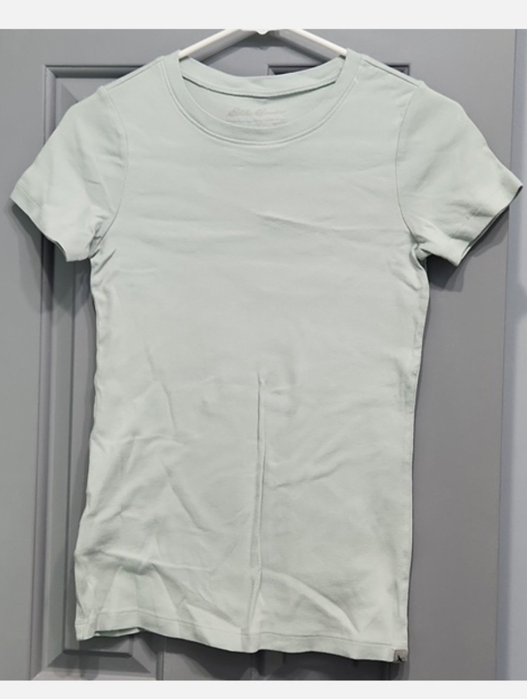 Eddie Bauer Light Blue Mint Celadon Cotton Tee Petite Small